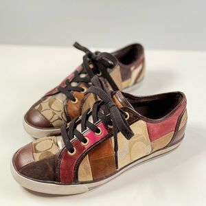 Coach Dawnell Patchwork / Leather Sneakers Womens Size 7